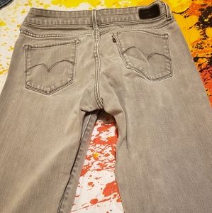 Womens Levi's Skinny Jeans Dark Gray Size 6M /28